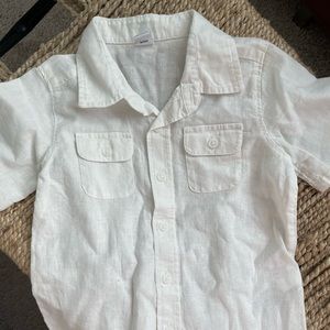White linen button up